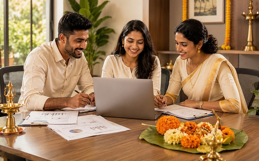The Thriftizer team reviewing a client store